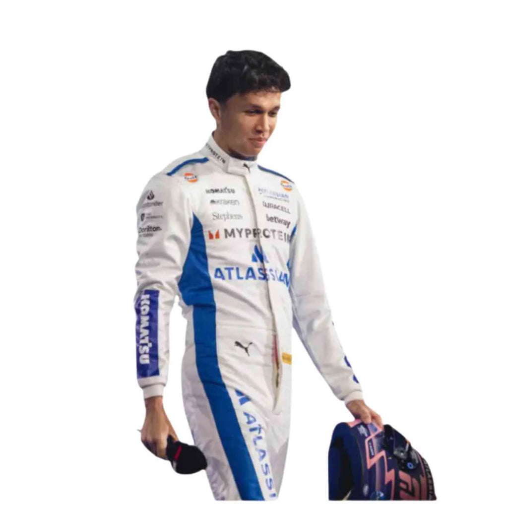 Discover the exclusive details of Alexander Albon's 2025 F1 race suit, featuring cutting-edge design and technology. Stay ahead in the world of motorsport fashion.